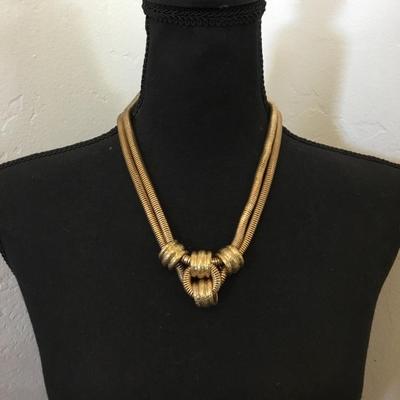 ZARA statement necklace gold tone