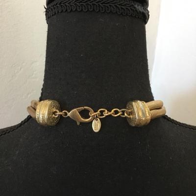 ZARA statement necklace gold tone