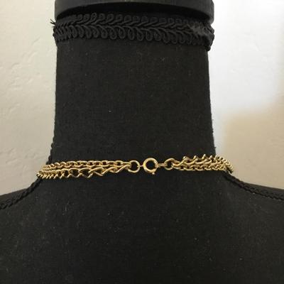 Vintage, gold tone, chain necklaces, long chain necklaces