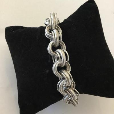 Nice Silver-tone, vintage JC crew bracelet