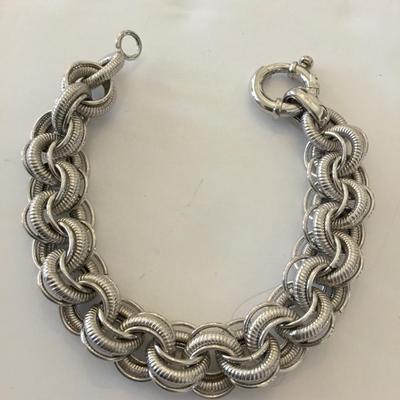 Nice Silver-tone, vintage JC crew bracelet