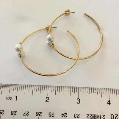Kate spade New York Pearl hoop earrings