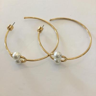 Kate spade New York Pearl hoop earrings