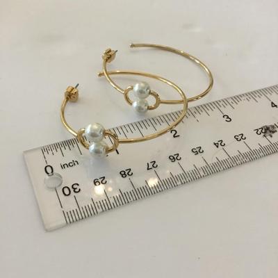 Kate spade New York Pearl hoop earrings