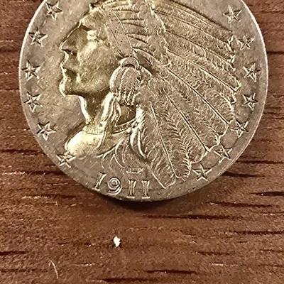 1911 $2.50 Indian Head Gold Coin