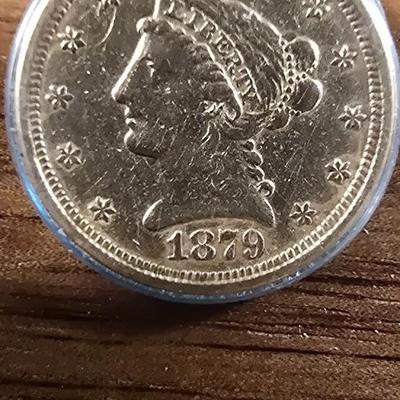 1879 Liberty Head $2.50 gold coin