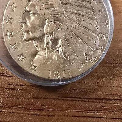 1911 S $5.00 Gold Indian Head coin