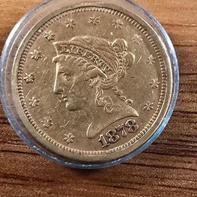 1878 S Liberty Head $2.50 gold coin