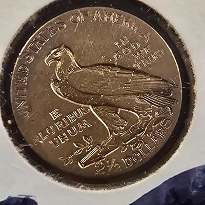 1908 $2.50 dollar gold Indian Head coin