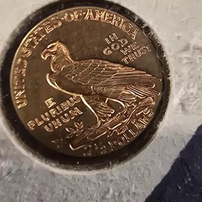 1912 $2.50 Indian head gold coin