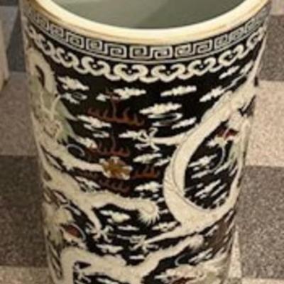 Vintage Asian Umbrella Stand