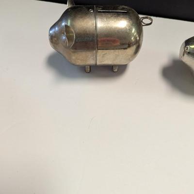 Sale Photo Thumbnail #15: Napier & Raimond 3 Little Pig Plated Piggy Banks