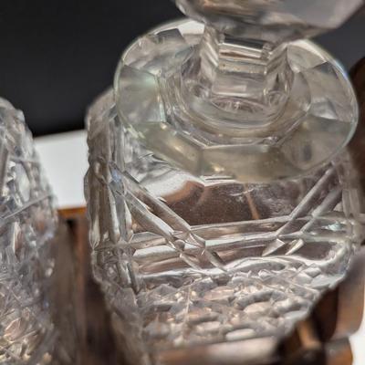 Sale Photo Thumbnail #1318: Whiskey Bottles With Antique Wooden Case