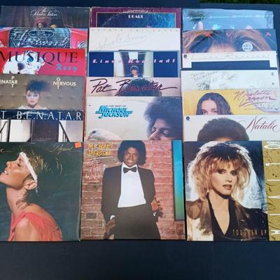 LOT 201: Collection of Vintage Vinyl Records - Madonna, Olivia Newton John, Michael Jackson, Paula Abdul and More