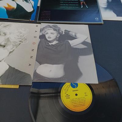 LOT 201: Collection of Vintage Vinyl Records - Madonna, Olivia Newton John, Michael Jackson, Paula Abdul and More