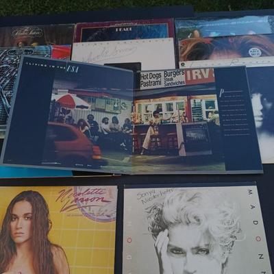 LOT 201: Collection of Vintage Vinyl Records - Madonna, Olivia Newton John, Michael Jackson, Paula Abdul and More