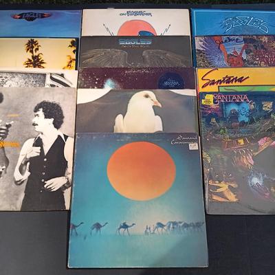 LOT 204: Collection of Santana and Eagles Vinyl
