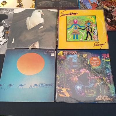 LOT 204: Collection of Santana and Eagles Vinyl