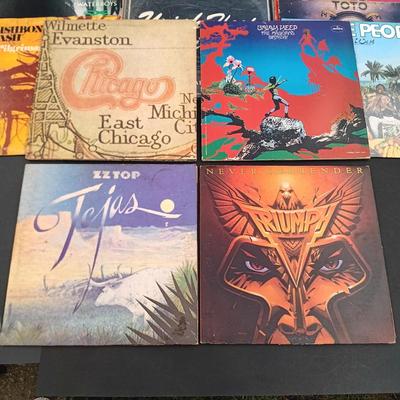 LOT 208: Collection of Vintage Vinyl Records - ZZ Top, Toto and More