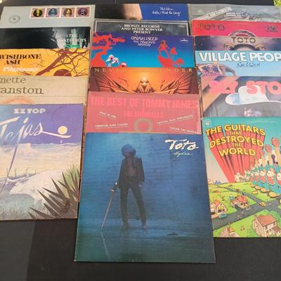 LOT 208: Collection of Vintage Vinyl Records - ZZ Top, Toto and More