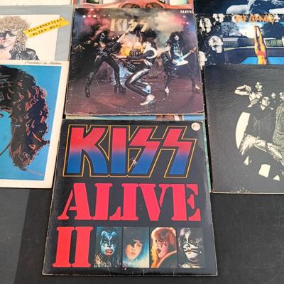 LOT 212: Vintage Albums - Kiss, Inxs, David Lee Roth, Def Leppard and More