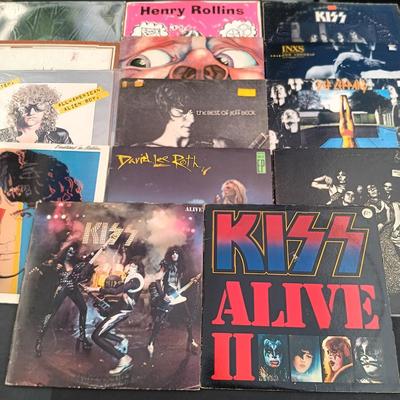 LOT 212: Vintage Albums - Kiss, Inxs, David Lee Roth, Def Leppard and More