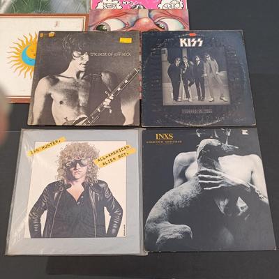 LOT 212: Vintage Albums - Kiss, Inxs, David Lee Roth, Def Leppard and More
