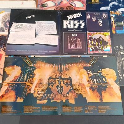 LOT 212: Vintage Albums - Kiss, Inxs, David Lee Roth, Def Leppard and More