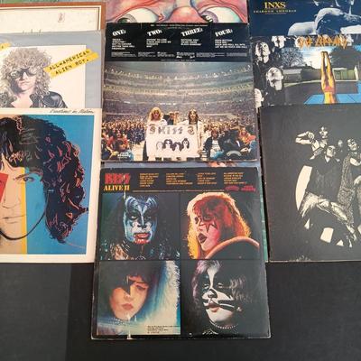 LOT 212: Vintage Albums - Kiss, Inxs, David Lee Roth, Def Leppard and More