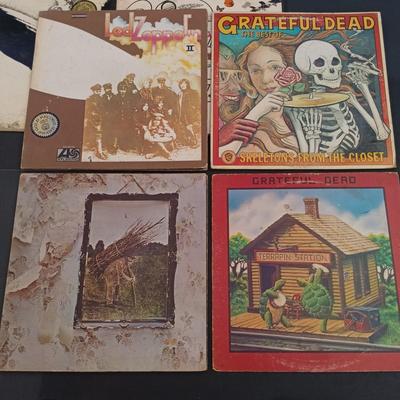 LOT 213: Classic Rock - Grateful Dead and Led Zeppelin Albums