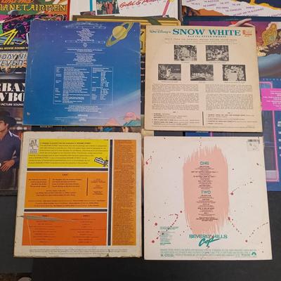 LOT 214: Collection of Movie / TV Soundtrack Albums - Saturday Night Fever, Flash Dance, Monty Python, Beverly Hills Cop and More