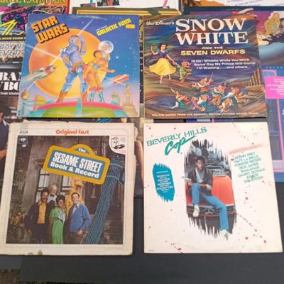 LOT 214: Collection of Movie / TV Soundtrack Albums - Saturday Night Fever, Flash Dance, Monty Python, Beverly Hills Cop and More
