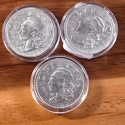 Sale Photo Thumbnail #54: 6 troy ounces of silver 1 bid