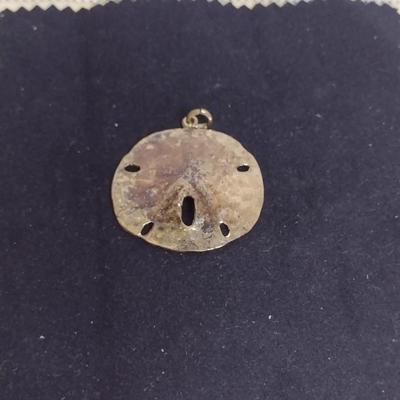 Sterling Silver Pendant- Sand Dollar Design- Approx Total Weight 15.2 Grams (#72)