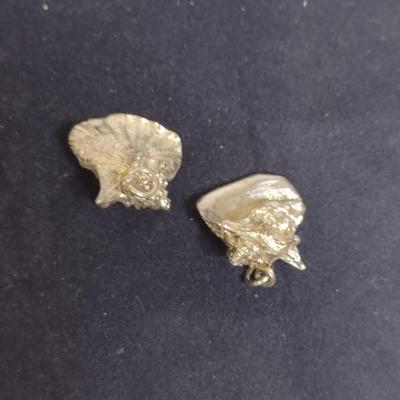 Pair of Conch Shell Design Pendants/Charms- Marked 'Bahamas' (#73)