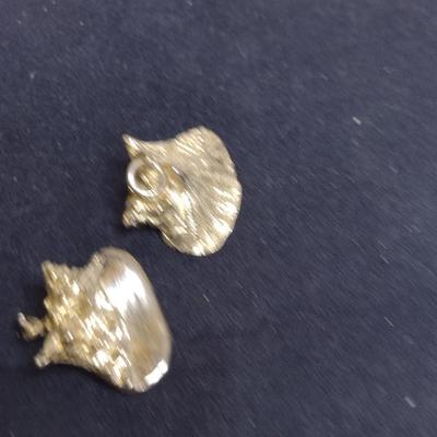 Pair of Conch Shell Design Pendants/Charms- Marked 'Bahamas' (#73)