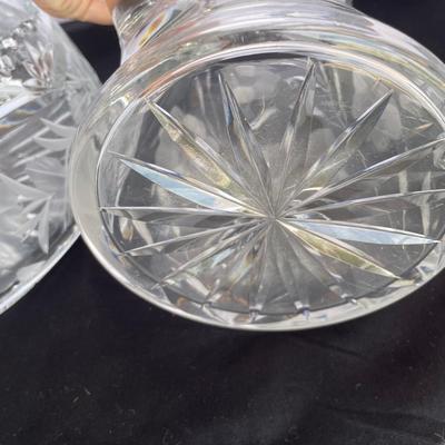 Heavy Cut/Etched Crystal Pitcher and Centerpiece Bowl