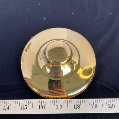 Vintage 3 Piece Glass and Brass Vanity Set