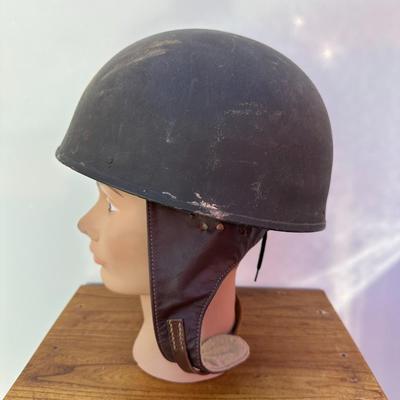VINTAGE WWII BRITISH MKI DISPATCH RIDERS HELMET