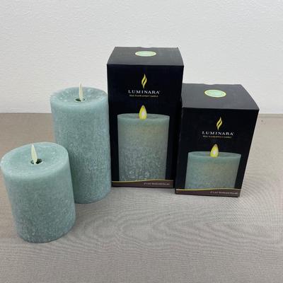 2 New in Boxes Luminara Candles with Remote