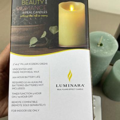2 New in Boxes Luminara Candles with Remote