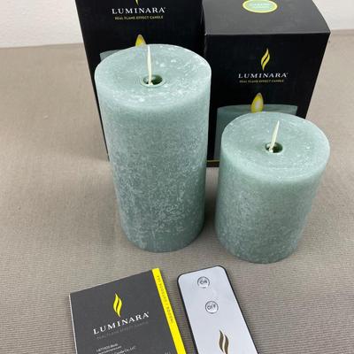 2 New in Boxes Luminara Candles with Remote