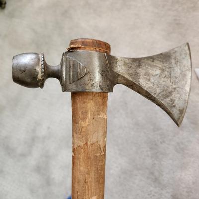 Lot of 3 Collectables Vintage Pipe Tomahawk ,SOG Fasthawk Axe, Walking Stick Cane Sword