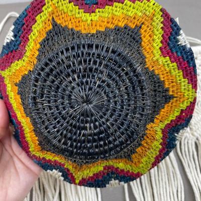 2 Macrame Wall Hangings and Swaziland Basket