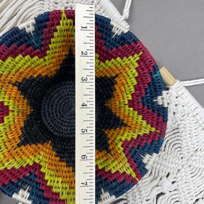 2 Macrame Wall Hangings and Swaziland Basket