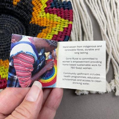 2 Macrame Wall Hangings and Swaziland Basket