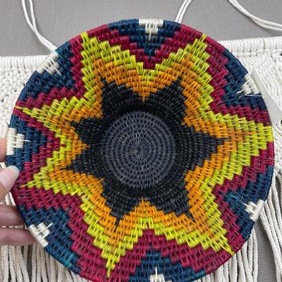 2 Macrame Wall Hangings and Swaziland Basket