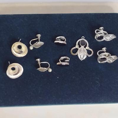 Assorted Sterling Silver Earrings and Pendant- Approx Total Weight 24.2 Grams (#76)