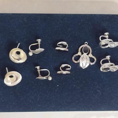 Assorted Sterling Silver Earrings and Pendant- Approx Total Weight 24.2 Grams (#76)