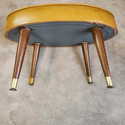 Mid Century Foot Stool Tapered Legs Floating Feet